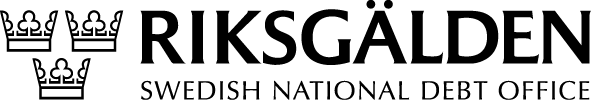 The logo of The Swedish National Debt Office, click to get to the start page